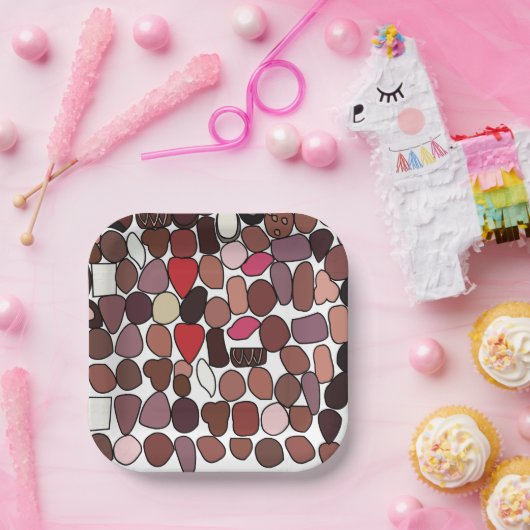 Chocolade Snoep banketbakkerij verjaardagsfeestje Papieren Bordje (Feest)