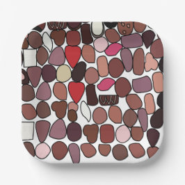 Chocolade Snoep banketbakkerij verjaardagsfeestje Papieren Bordje