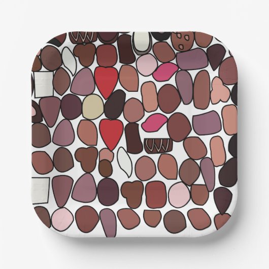 Chocolade Snoep banketbakkerij verjaardagsfeestje Papieren Bordje (Voorkant)