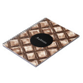 Chocolade snoep bar cirkel gepersonaliseerd notitieboek (Linkerzijde)