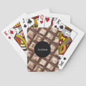 Chocolade snoep bar cirkel gepersonaliseerd pokerkaarten (Achterkant)