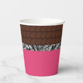 Chocolade Snoep Bar Papieren Bekers (Achterkant)