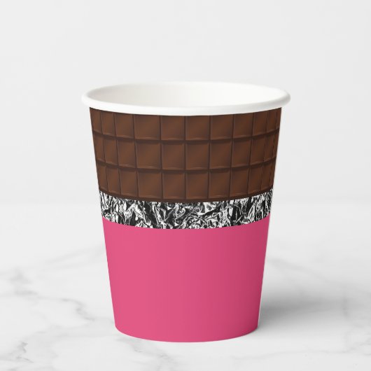 Chocolade Snoep Bar Papieren Bekers (Achterkant)