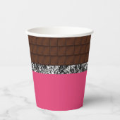 Chocolade Snoep Bar Papieren Bekers (Voorkant)