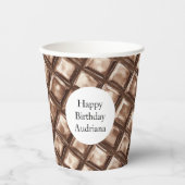 Chocolade Snoep Bar Papieren Bekers (Voorkant)