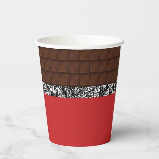 Chocolade Snoep Bar Papieren Bekers (Achterkant)