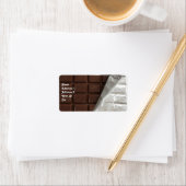 Chocolade Snoep Bar Realistisch retour adreslabel Etiket (Insitu)