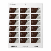 Chocolade Snoep Bar Realistisch retour adreslabel Etiket (Full Sheet)
