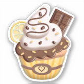 Chocolade Snoep Bar-springen | Cupcake-Sticker Sticker (Voorkant)