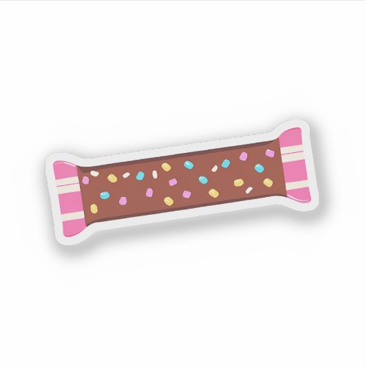 Chocolade Snoep Bar Sticker (Voorkant)