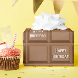 Chocolade Snoep Bar voor geboortedag Cadeaupapier
