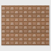 Chocolade Snoep Bar voor geboortedag Cadeaupapier (Vlak)