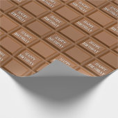Chocolade Snoep Bar voor geboortedag Cadeaupapier (Hoek)