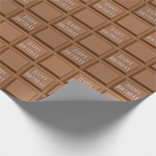 Chocolade Snoep Bar voor geboortedag Cadeaupapier (Hoek)
