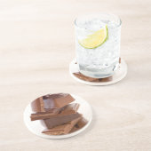 Chocolade Snoep Bars Sandstone Onderzetters (Zijkant)