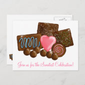 Chocolade Snoep Confecties Briefkaart (Voorkant / Achterkant)