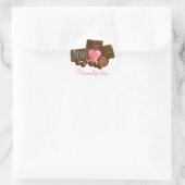 Chocolade Snoep Confecties Ronde Sticker (Tas)