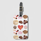 Chocolade Snoep Confectionery Hartpatroon Bagagelabel (Voorkant (verticaal))
