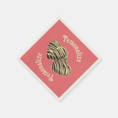 Chocolade snoep hart koraal roze schattige liefde servet (Hoek)