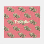 Chocolade snoep hart romantisch roze schattige lie fleece deken (Voorkant (Horizontaal))