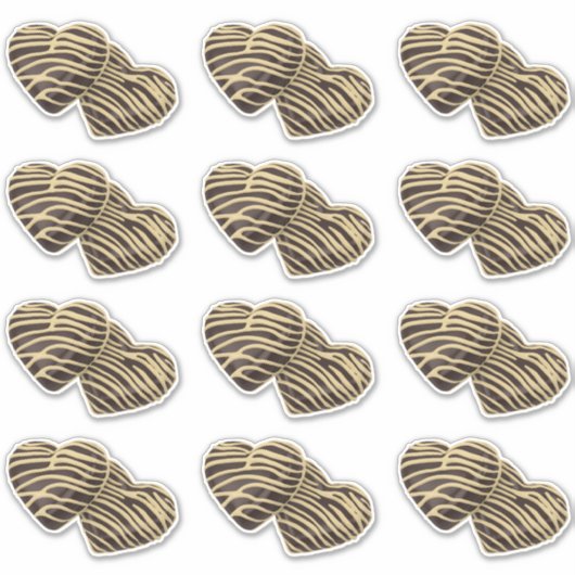 Chocolade snoep hart romantisch schattig liefde sticker (Voorkant)