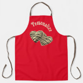 Chocolade snoep hart rood schattig liefde schort (Voorkant)