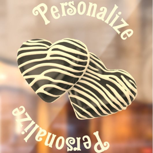 Chocolade snoep hart schattige liefde raamsticker
