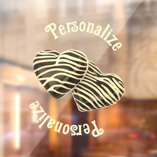 Chocolade snoep hart schattige liefde raamsticker (Vel 2)