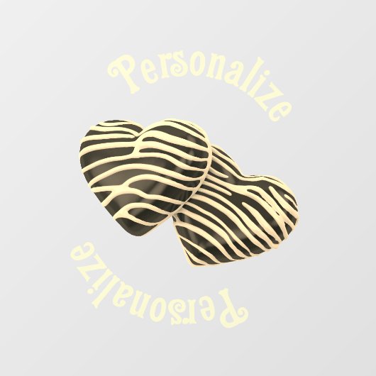 Chocolade snoep hart schattige liefde raamsticker (Vel)