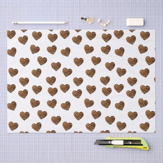 Chocolade Snoep harten Tissuepapier (Craft)