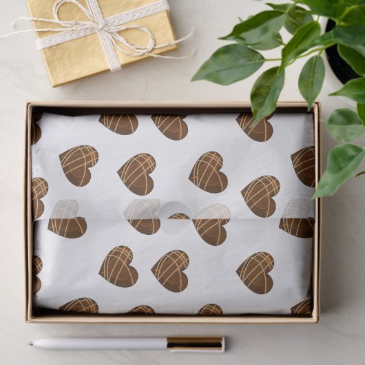 Chocolade Snoep harten Tissuepapier (Geschenk)