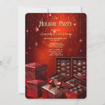 Chocolade Snoep Kerst Uitnodiging