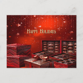 Chocolade Snoep Kerst Vakantie Ansichtkaart Briefkaart