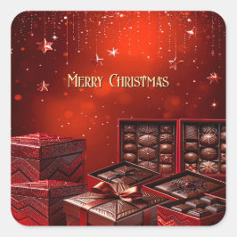 Chocolade Snoep Kerstmis Sticker