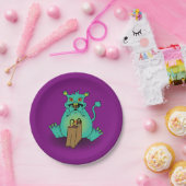 Chocolade Snoep Monster Papieren Bordje (Feest)