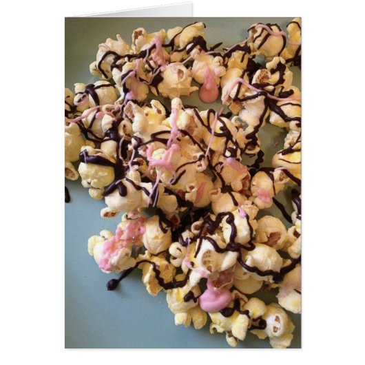 Chocolade Snoep Popcorn met bewerkbare tekst (Voorkant)