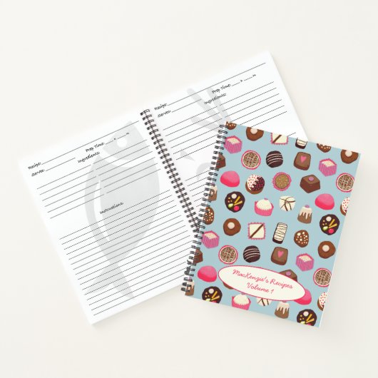 Chocolade Snoep snoepgoed Aangepast recept Notitieboek (Binnen)