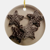 Chocolade Snoep STars Keramisch Ornament (Achterkant)