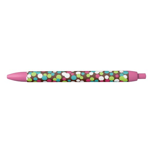 Chocolade Snoep Stippen Schrijfpen Zwarte Inkt Pen (Voorkant)