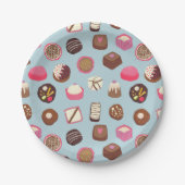 Chocolade Snoep suikergoed Papieren Bordje (Voorkant)