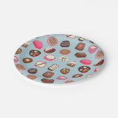 Chocolade Snoep suikergoed Papieren Bordje (Gekanteld)