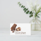 Chocolade Snoep & Truffel Desserts Catering Visitekaartje (Staand voorkant)