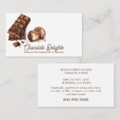 Chocolade Snoep & Truffel Desserts Catering Visitekaartje (Voorkant / Achterkant)