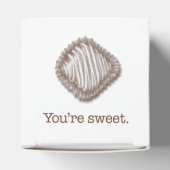 Chocolade Snoep Truffle met Chevron Stripe Bedankdoosjes (Bovenkant)