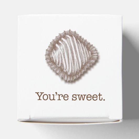 Chocolade Snoep Truffle met Chevron Stripe Bedankdoosjes (Bovenkant)