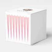 Chocolade Snoep Truffle met roze accenten Bedankdoosjes (Voorkant Zijde)