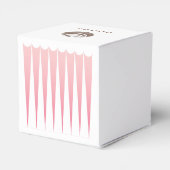 Chocolade Snoep Truffle met roze accenten Bedankdoosjes (Achterkant)