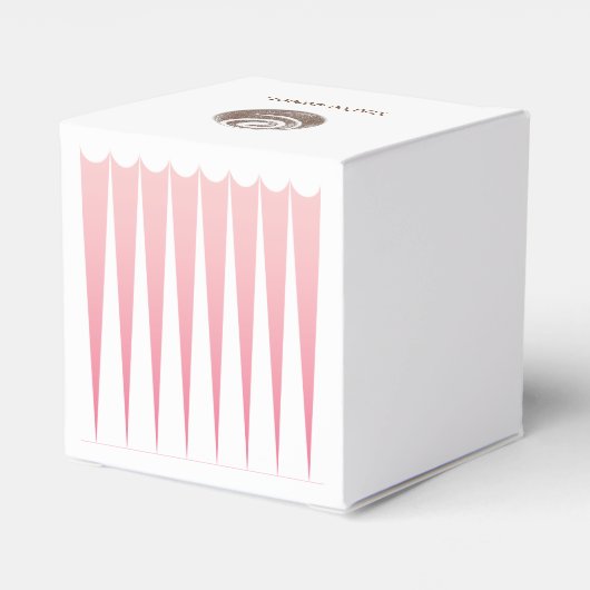 Chocolade Snoep Truffle met roze accenten Bedankdoosjes (Achterkant)