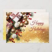 Chocolade Snoep Vakantie Kerst Kaart (Voorkant / Achterkant)