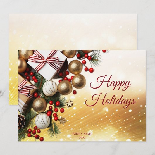 Chocolade Snoep Vakantie Kerst Kaart (Voorkant / Achterkant)